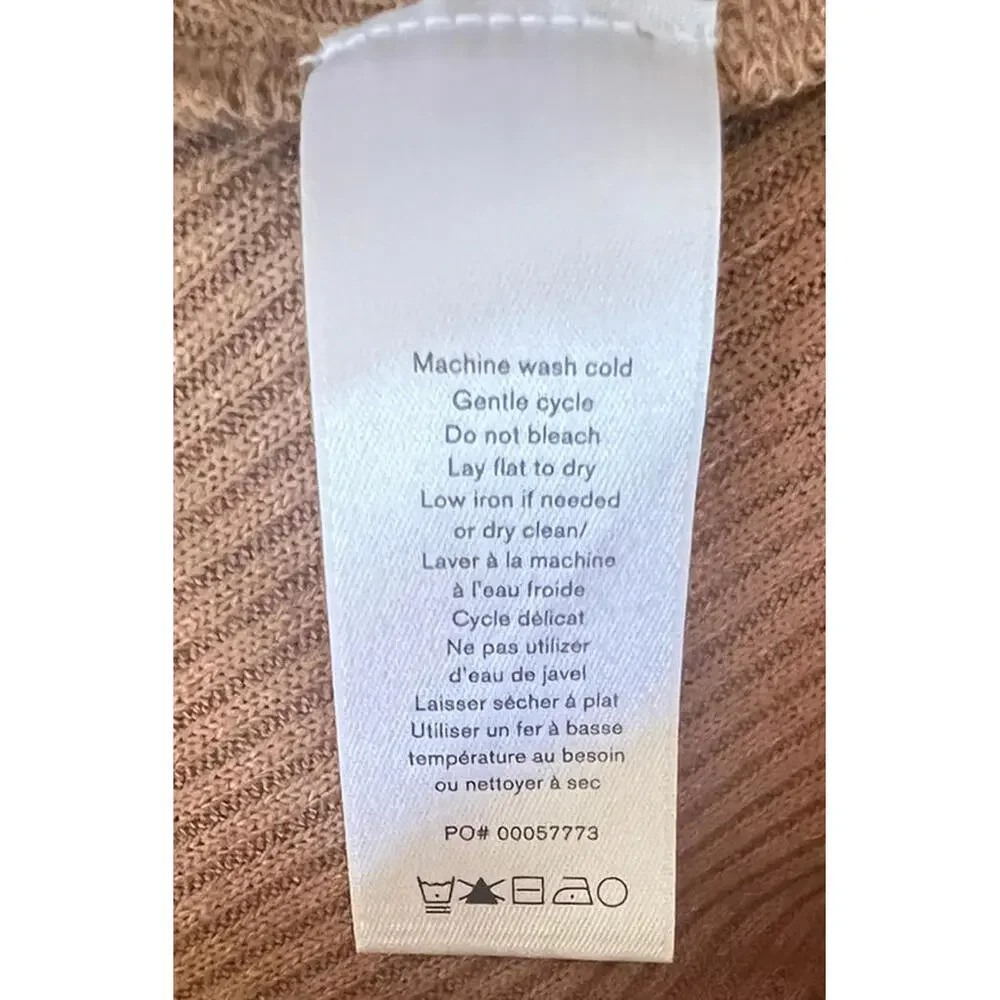 New rag & bone the Knit Rib Bias Midi Dress In Camel Size XL Retail $375 - Picture 9 of 9